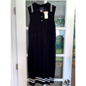 Tommy Hilfiger Black Sleeveless Midi Dress M